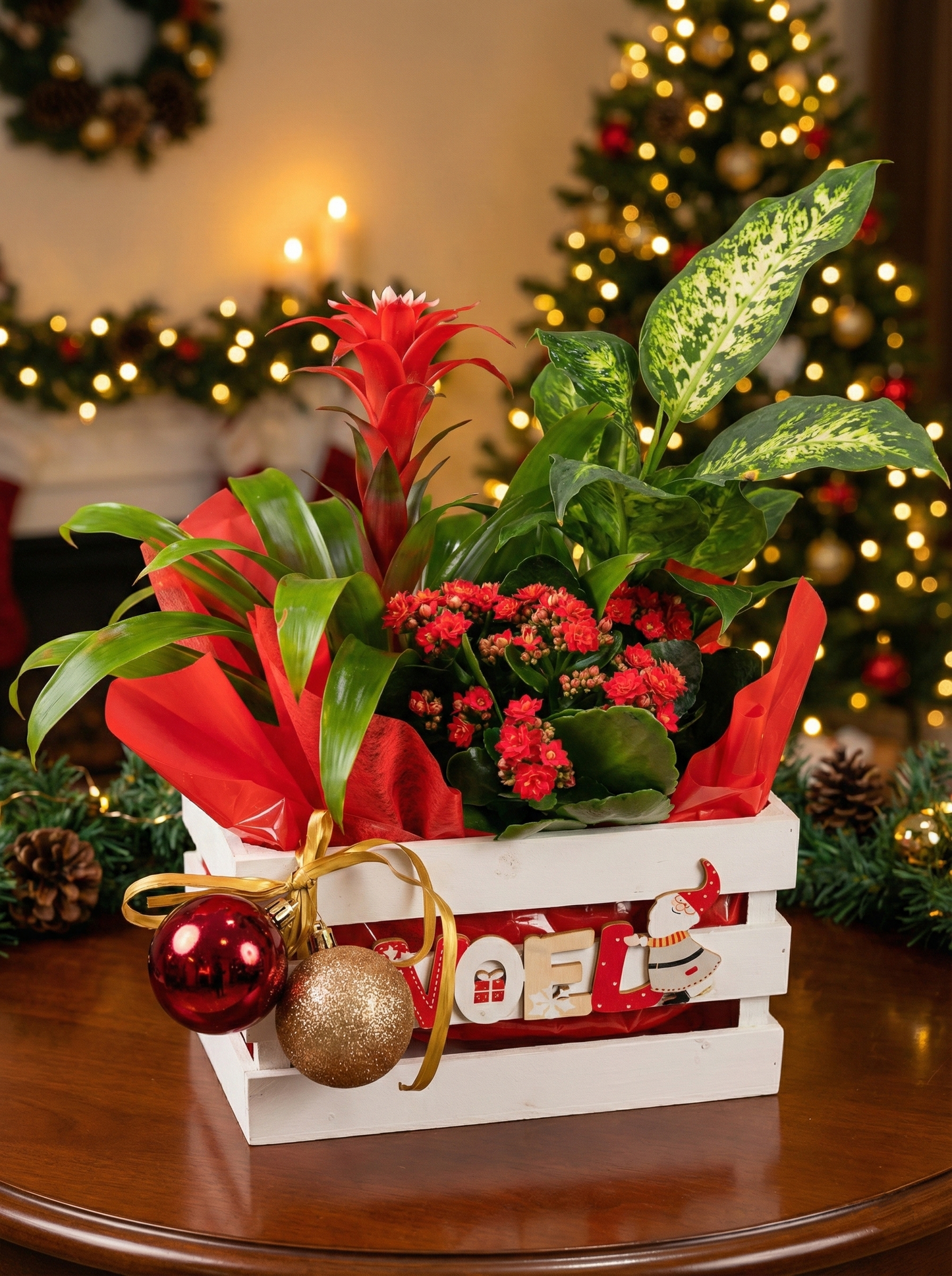 Christmas Box with Natural Plants