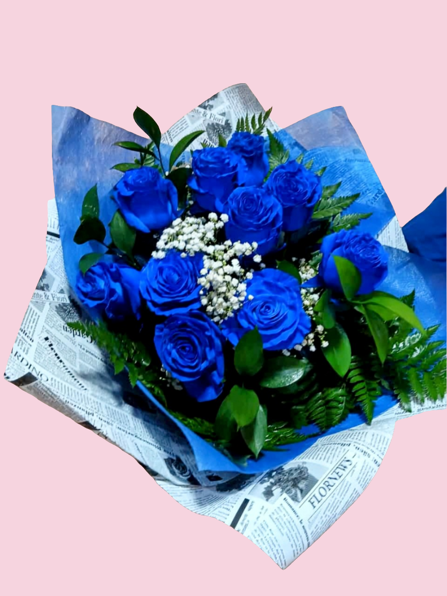 Ramo rosas azules