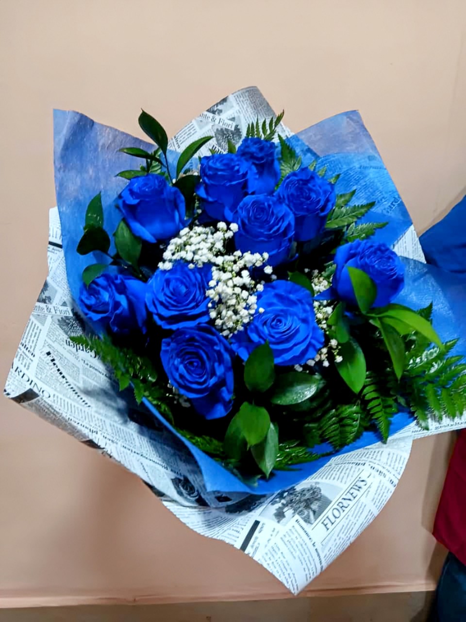 Ramo rosas azules