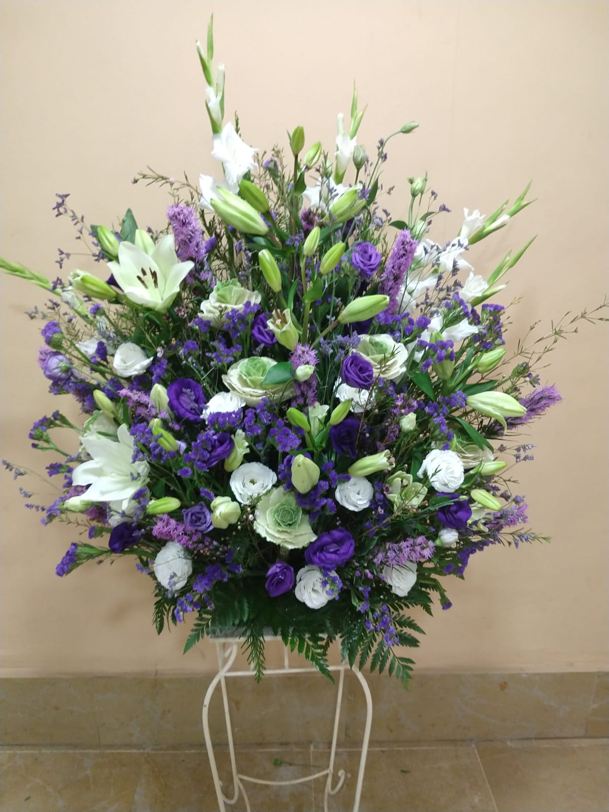 Violet and White Flower Arrangement